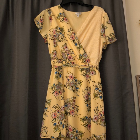 flowery yellow dress